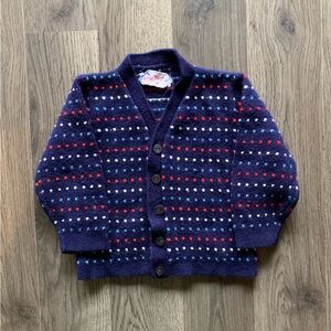 Vintage 1990s Baby Colorful Pattern Cardigan Sweater